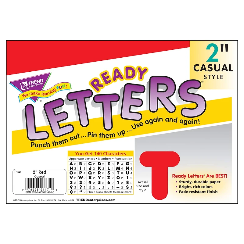 2" Casual Uppercase Ready Letters®