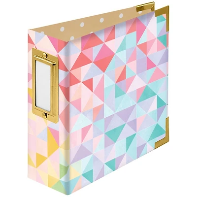We R Memory Keepers® Geometric Paper Wrapped D-Ring Album, 4" x 4"