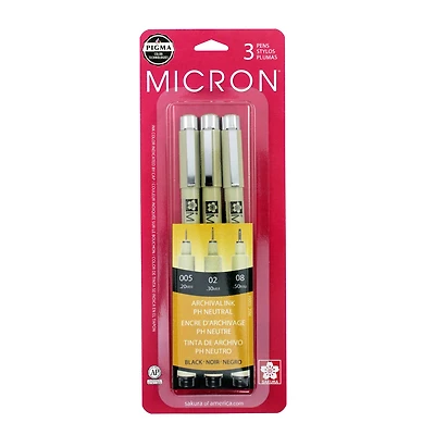 12 Packs: 3 ct. (36 total) Pigma® Micron™ Fine Line Black Pens