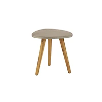 16" Gray Wood Modern Outdoor Accent Table