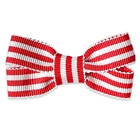 Gwen Studios Red & White Stripe Grosgrain Bows, 2ct.