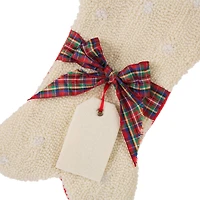 Glitzhome® 12.5" Bone Hooked Stocking