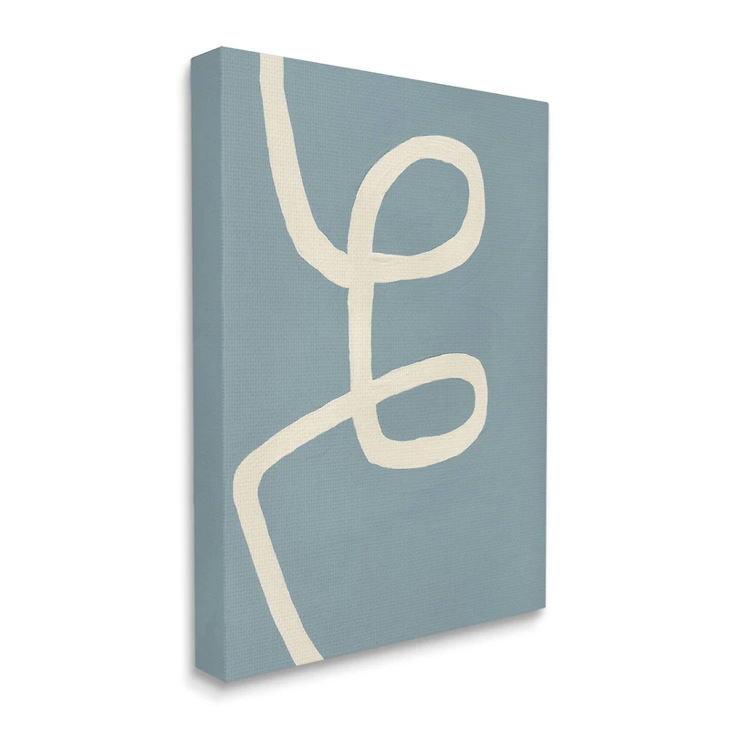 Stupell Industries Abstract Curved Line Off-White & Blue Wall Art