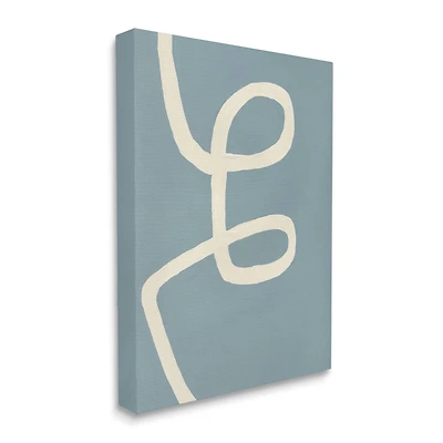Stupell Industries Abstract Curved Line Off-White & Blue Wall Art