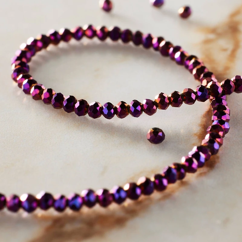 Purple Faceted Round Beads, 2mm by Bead Landing™