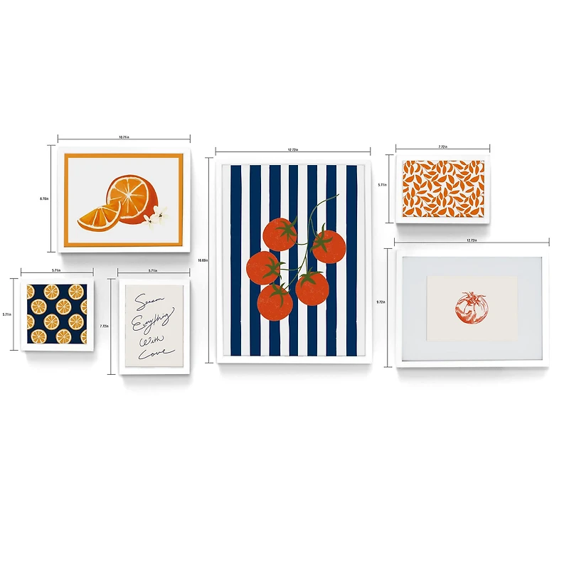 White 6 Piece 123 Gallery Wall Frame Set by Studio Décor®