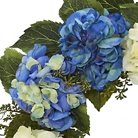 24” Blue & White Hydrangea Wreath