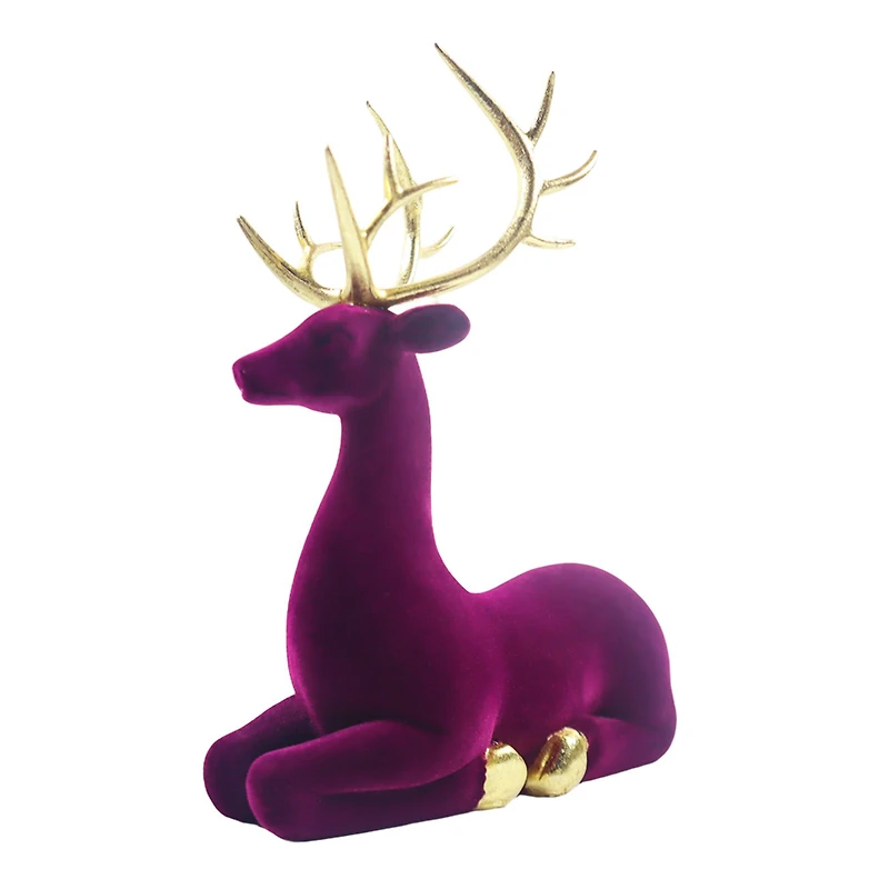 Flocked Sitting Reindeer Tabletop Décor by Ashland