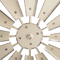 Glitzhome® 28.5" Beige Metal Wind Spinner Wall Décor