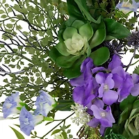 24" Mixed Wild Flowers & Twig Wreath