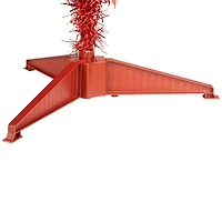 4ft. Pre-Lit Red Artificial Tinsel Christmas Tree, Clear Lights