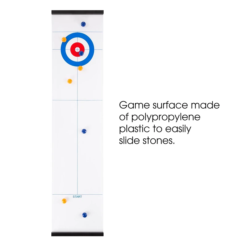 Toy Time Indoor Magnetic Roll Up Tabletop Curling Game