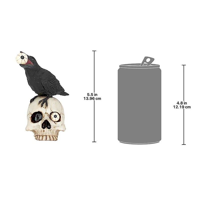 Design Toscano 5.5" All-Seeing Harbinger of Doom Raven & Skull Statue