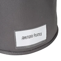 Honey Can Do Gray 8" Round Dinnerware Storage Box