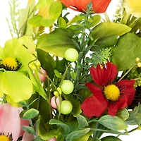 26" Poppy & Eucalyptus Spring Wreath