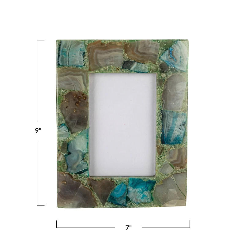 Hello Honey® 4" x 6" Green & Gray Agate Photo Frame