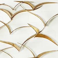 Gold Metal Coastal Birds Wall Decor, 47" x 21"