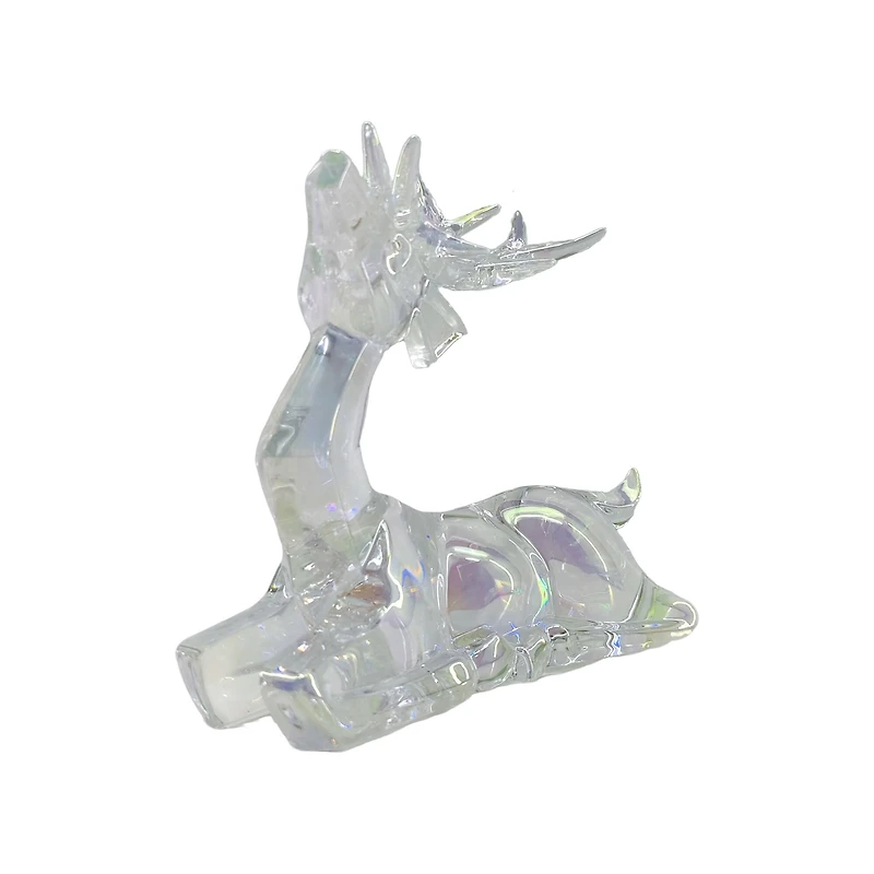 7.25" Clear Acrylic Sitting Reindeer Tabletop Décor by Ashland®