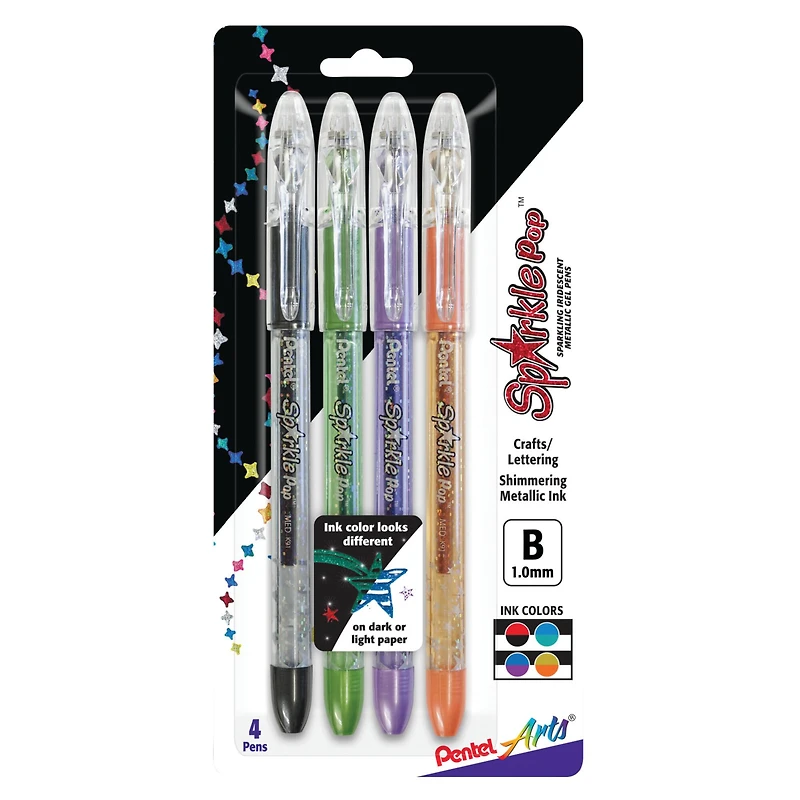 Pentel® Sparkle Pop™ 1.0mm Sparkling Iridescent Metallic Gel Pen 4 Set