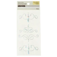 12 Packs: 4 ct. (48 total) Curved Flourish Adhesive Rhinestones by Recollections™