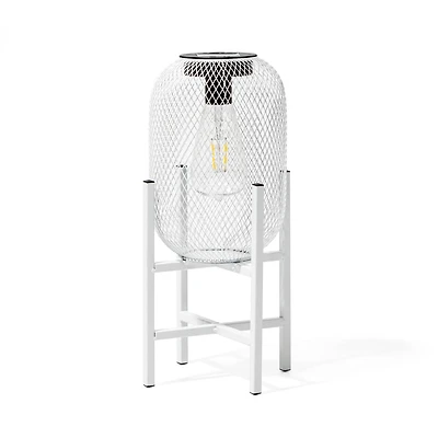 Glitzhome® 14" Metal Mesh Solar Powered Lantern with Stand