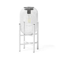 Glitzhome® 14" Metal Mesh Solar Powered Lantern with Stand