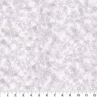 Fabric Traditions Swirls on Gray Glitter Cotton Fabric