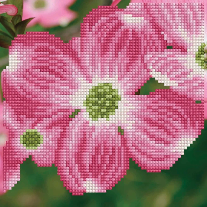 Diamond Art Beginner Dogwood Kit