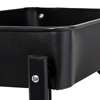 Honey Can Do Black 3-Tier Folding Cart with Wheels