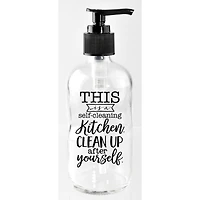 8oz. Self-Cleaning Kitchen Glass Soap Dispenser