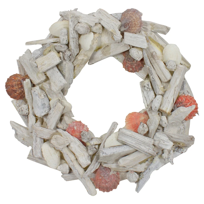 12.5" Nautical Driftwood & Seashell Summer Wreath