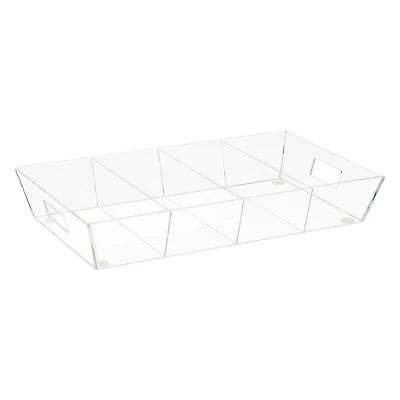 Mind Reader 19.25" Clear 4-Compartment Kitchen Organizer