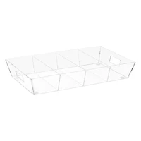 Mind Reader 19.25" Clear 4-Compartment Kitchen Organizer