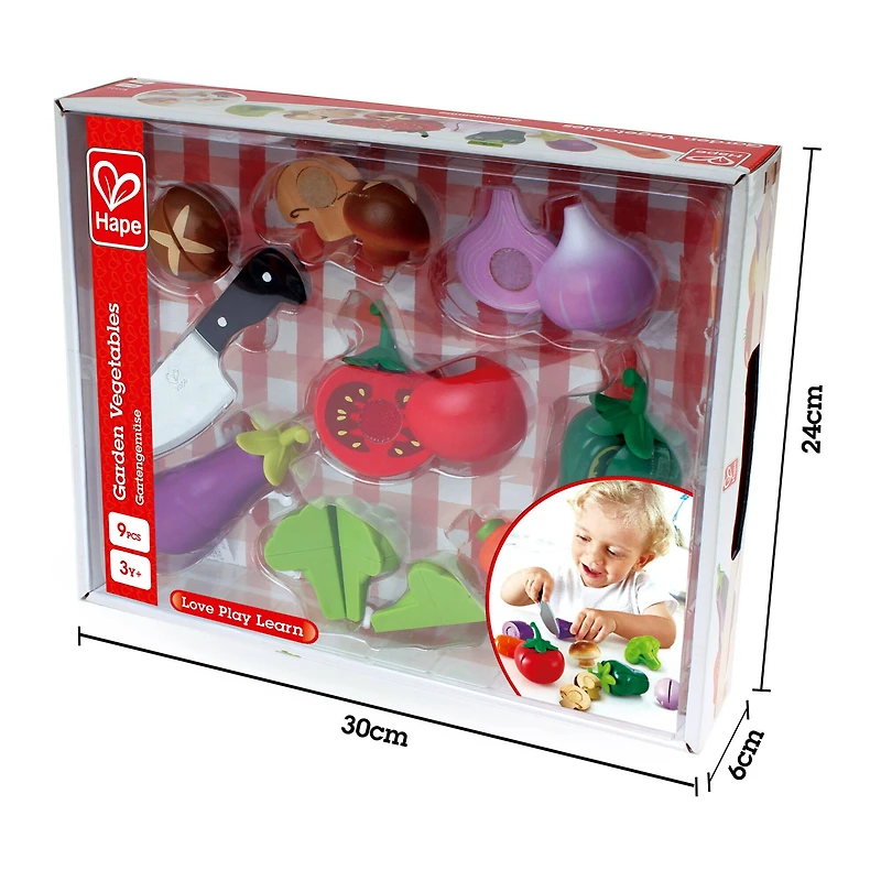 Hape Garden Vegetables Kitchen Food Playset