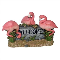 Design Toscano 14.5" Pink Flamingo Welcome Statue