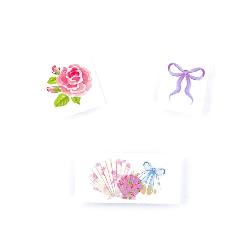 Assorted Roses & Bows Cold Transfer Stickers, 3pc. by Recollections™