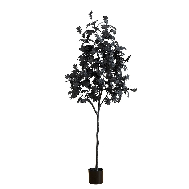 6ft. Artificial Halloween Black Oak Tree