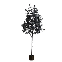 6ft. Artificial Halloween Black Oak Tree