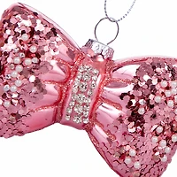 3.5" Pink Bow Glass Ornament by Ashland®