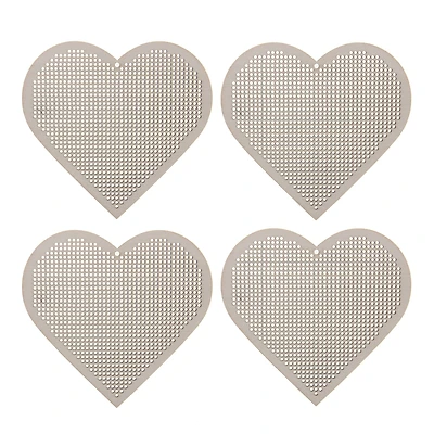 4" Heart Cross Stitch Wood Canvas, 4ct. by Loops & Threads®