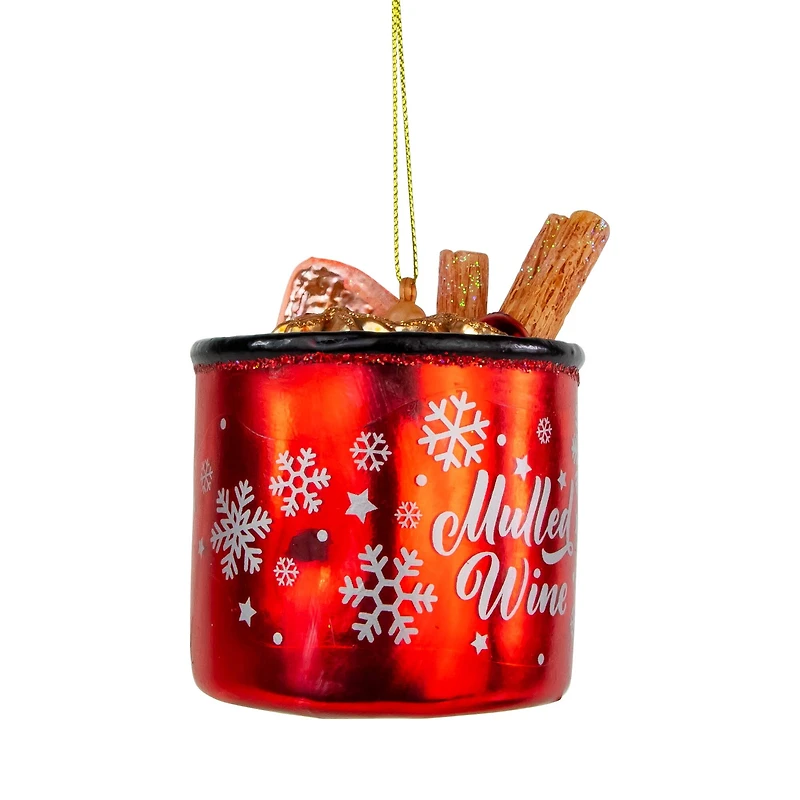 4" Mulled Wine Glass Christmas Ornament