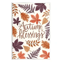 Stupell Industries Autumn Blessings Fern Leaves Nature Wall Plaque Art