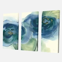 Designart - Blue Floral Poppies III