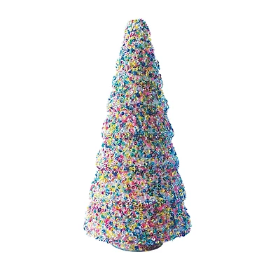 Hello Honey® Multicolor Glass Tree Décor with Sequins