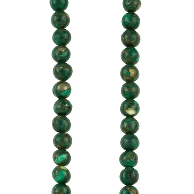 Green Reconstituted Dyed Malachite Round Beads, 5.5mm by Bead Landing™