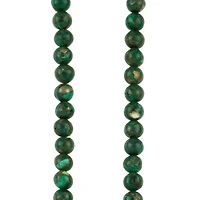 Green Reconstituted Dyed Malachite Round Beads, 5.5mm by Bead Landing™