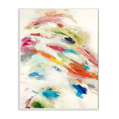 Stupell Industries Abstract Color Movement Textured White Framed Wall Art