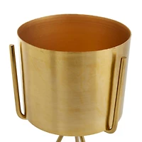 Gold Contemporary Planter, Set of 2" 12", 9"