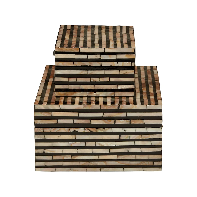 Black Mother of Pearl Coastal Box Set