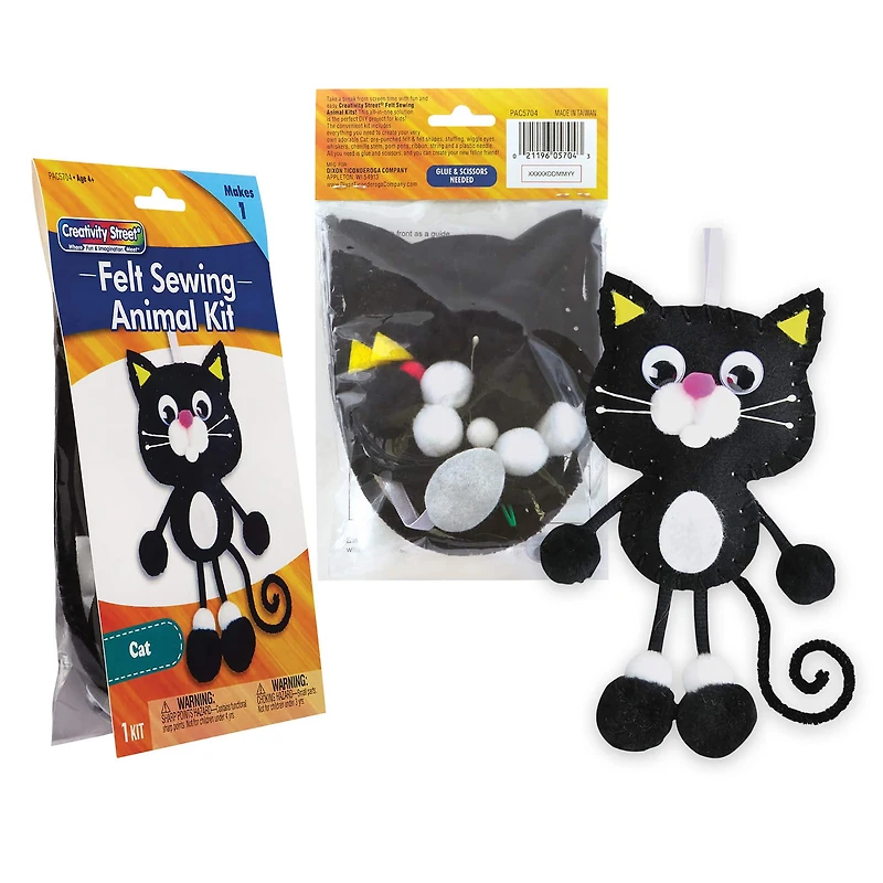 Creativity Street® Animal Felt, Foam & Pom Pom Craft Kit Set